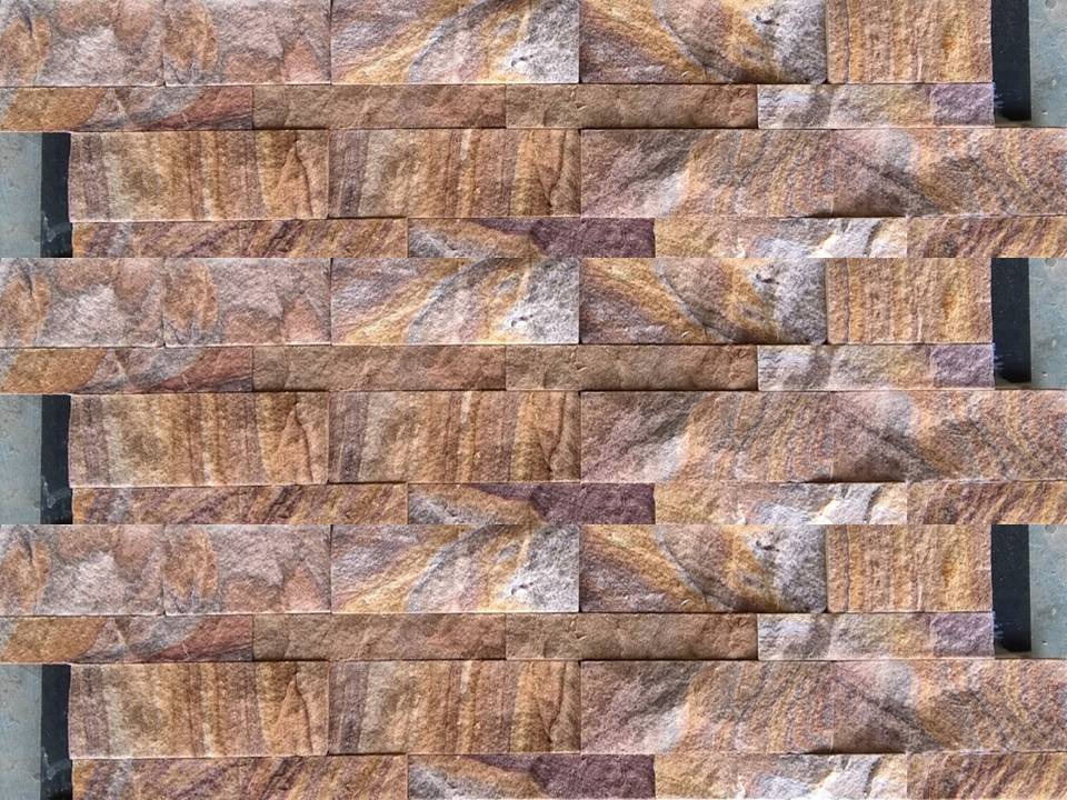 Rainbow ledge wall cladding stone tiles for home decoration